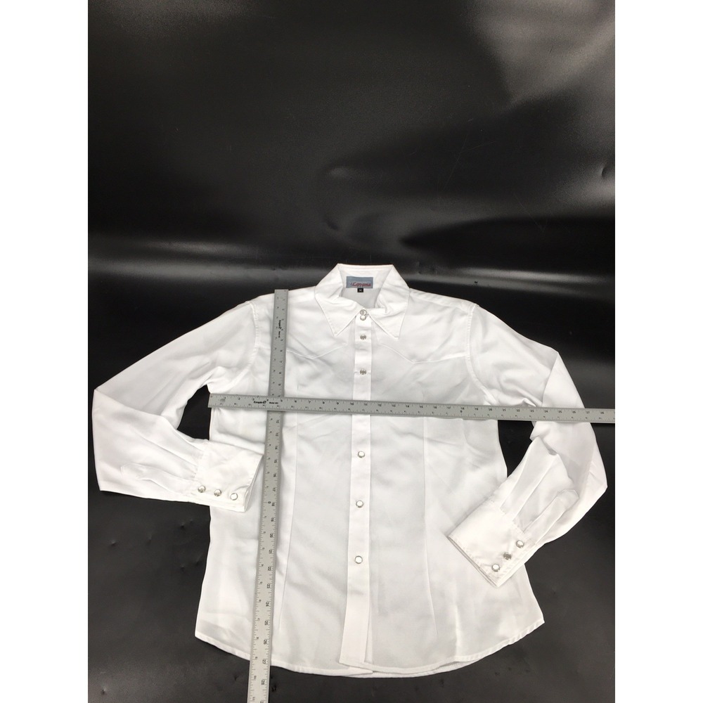 Vintage Lavana Western Shirt Pearl Snap‎ Microfiber Large USA Made White - Picture 2 of 6